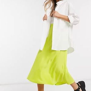 Banana Republic Factory Satin Midi Skirt